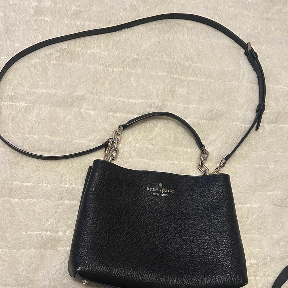 Kate Spade Black Pebbled Leather Shoulder Bag